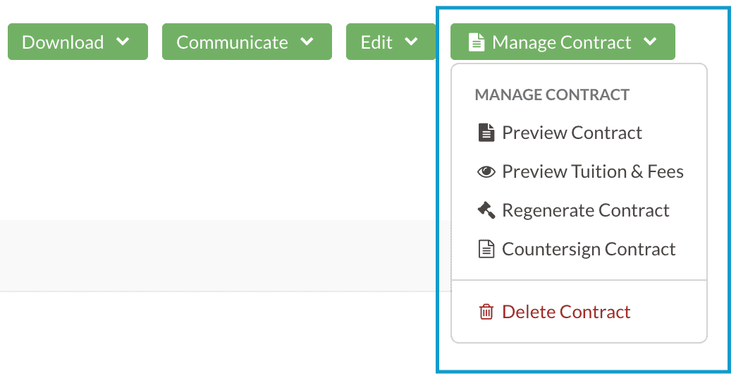 Public School Config Removes the Manage Contract menu from student record.png