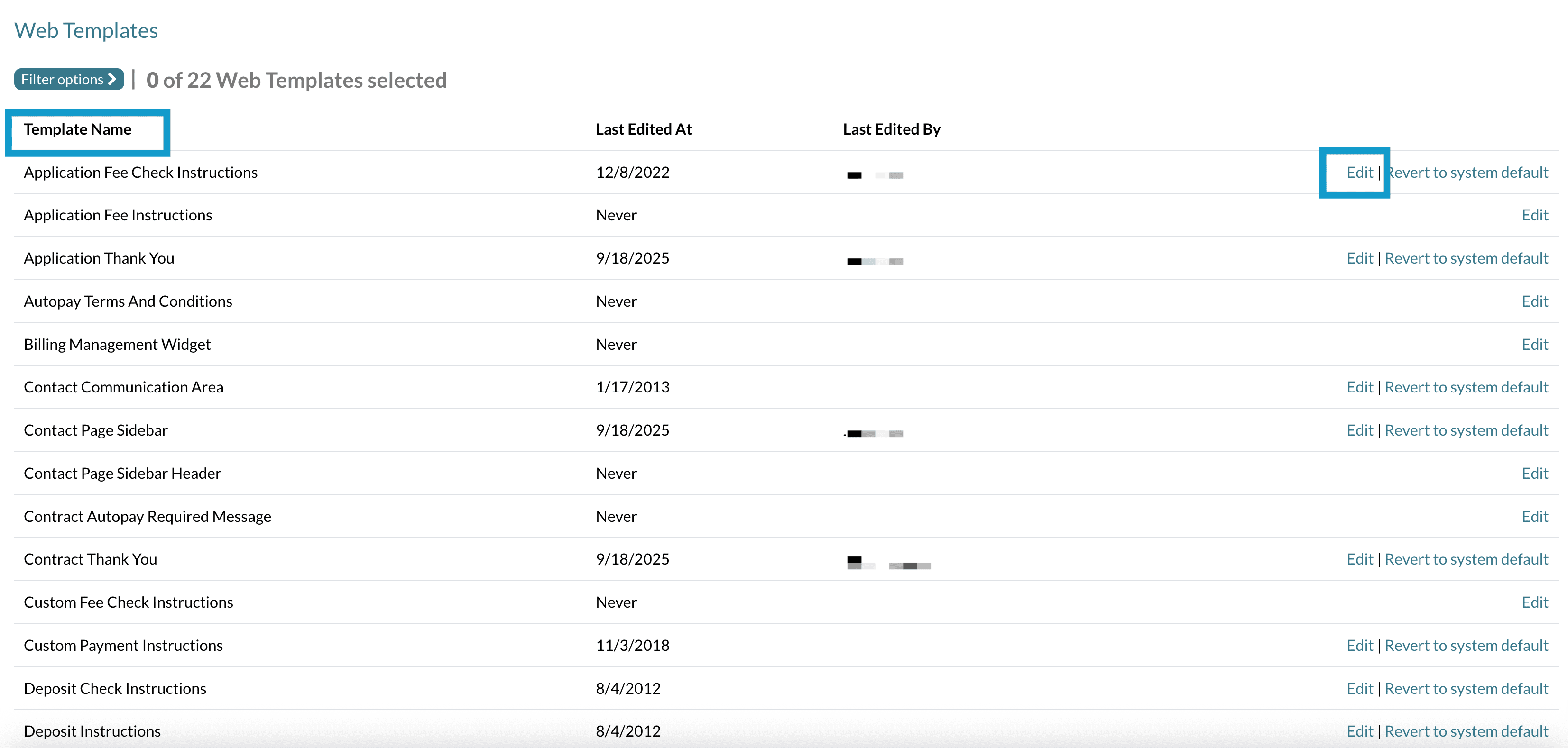 List of Parent Portal Content Templates.png