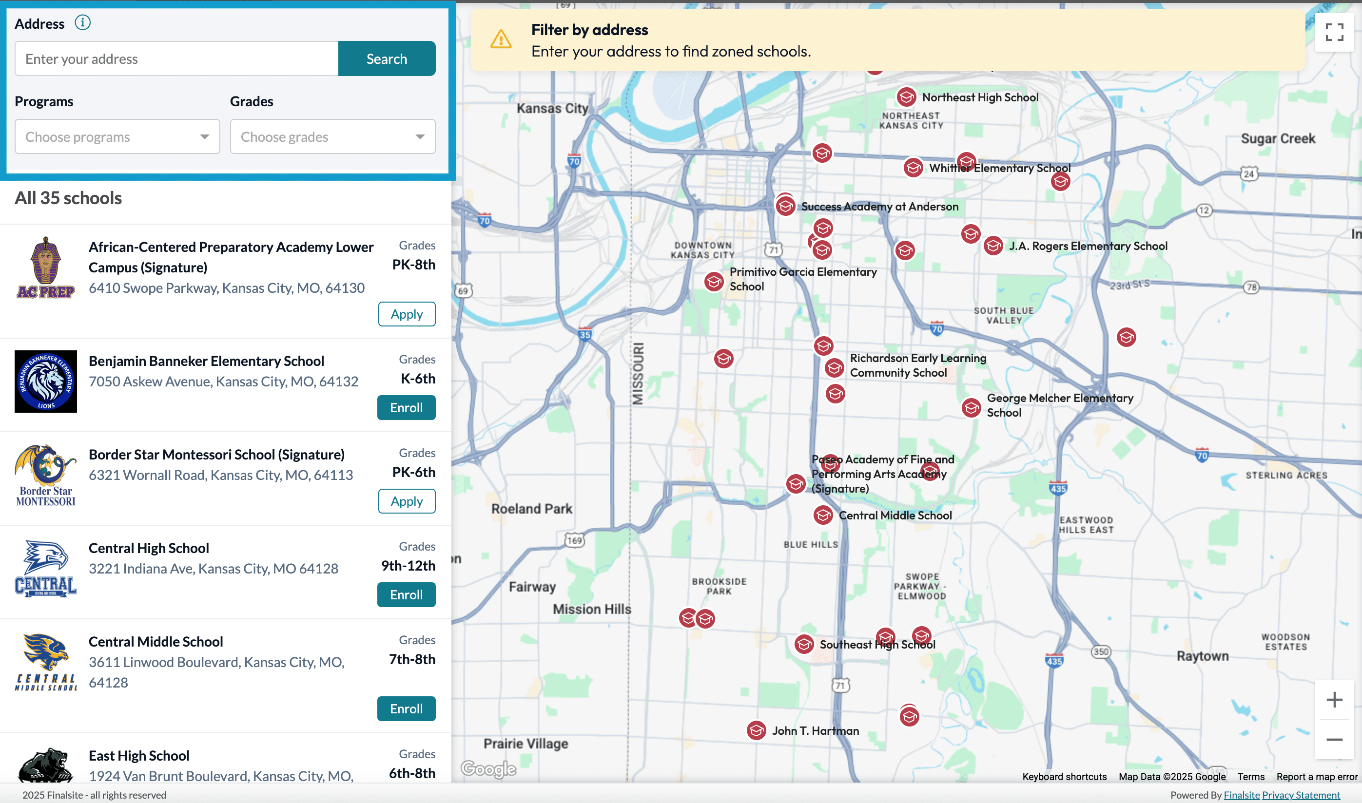 Search bar, Programs filter, and Grades filter on Explore.png