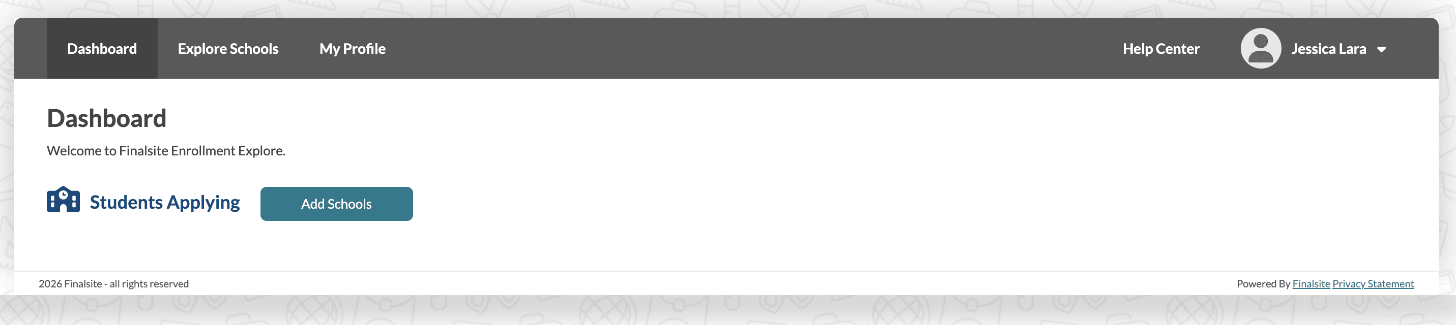 Dashboard without any schools.png