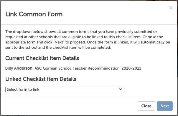 Link Form Example