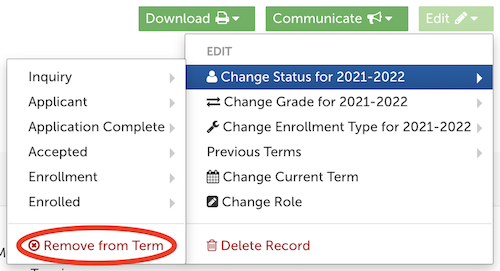 Image with 'Remove from Term' option highlighted.